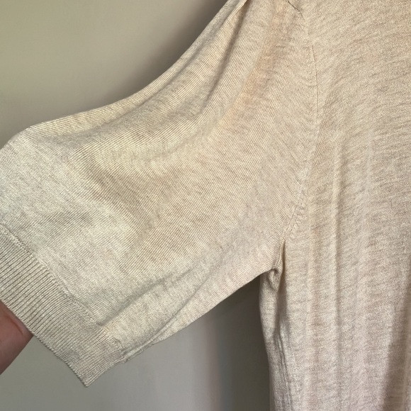 Cleo petites short sleeved knit blouse neutral beige / cream size XL - Picture 6 of 9